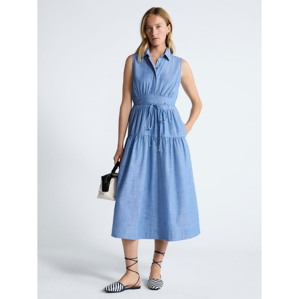 Free Assembly Women's Sleeveless Cotton Maxi Shirtdress: $17.60 Free Assembly Women's Sleeveless Cotton Maxi Shirtdress: $17.60