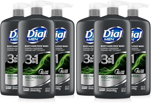 Dial Men 3-in-1 Body, Hair, and Face Wash 6-Pack: $32.22