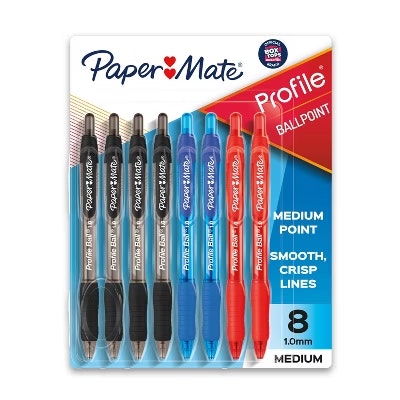 Paper Mate Profile 8-Pack Ballpoint Pens: $4.89