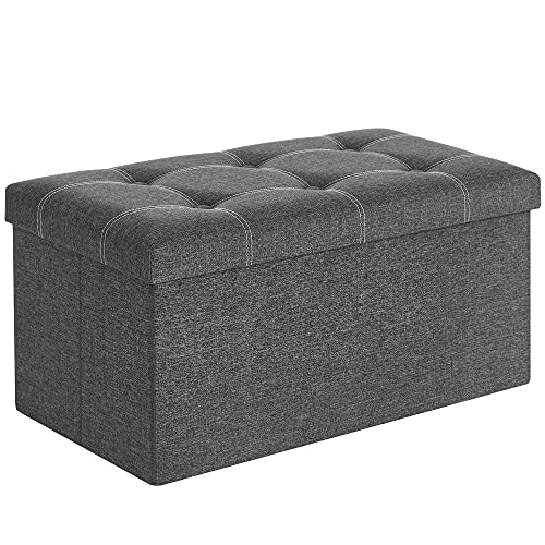 Songmics 21-Gallon Folding Ottoman Storage Bench: $26.91