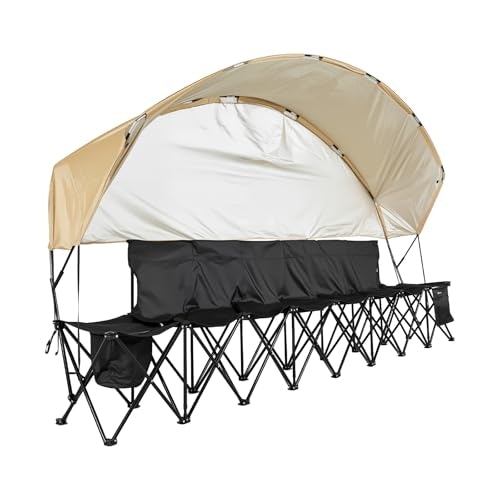 Vevor 6-Seat Folding Portable Bench with Sunshade: $78.06 Vevor 6-Seat Folding Portable Bench with Sunshade: $78.06