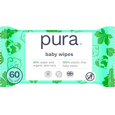 Pura Natural Sensitive Baby Wipes 60-Count for $3 + free shipping w/ Prime