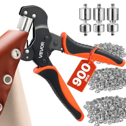 Vevor 1/4", 3/8", and 1/2" Grommet Tool Kit 900-Piece Set: $35.45