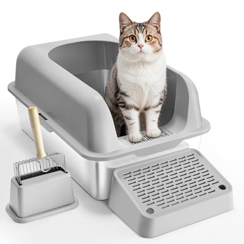 Vevor XL Stainless Steel Enclosed Cat Litter Box: $36.54 Vevor XL Stainless Steel Enclosed Cat Litter Box: $36.54