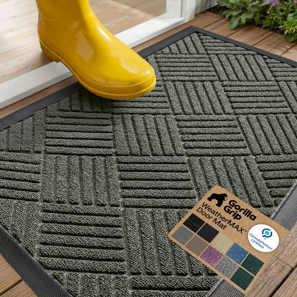 Gorilla Grip 29x17" Waterproof WeatherMax Doormat: $14