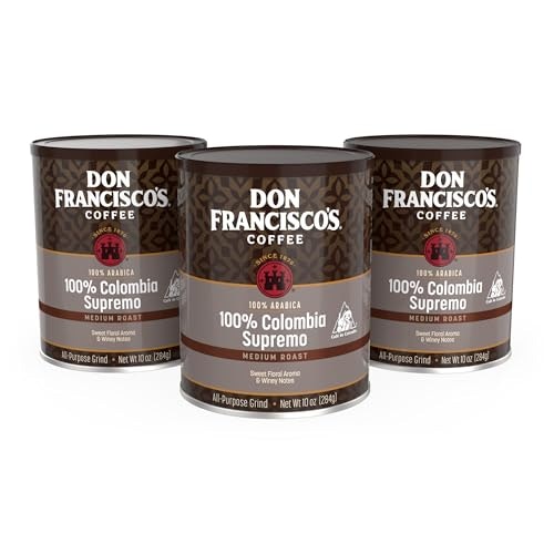 Don Francisco's 100% Colombia Supremo Medium Roast Coffee 10-oz. 3-Pack: $23.04 Don Francisco's 100% Colombia Supremo Medium Roast Coffee 10-oz. 3-Pack: $23.04
