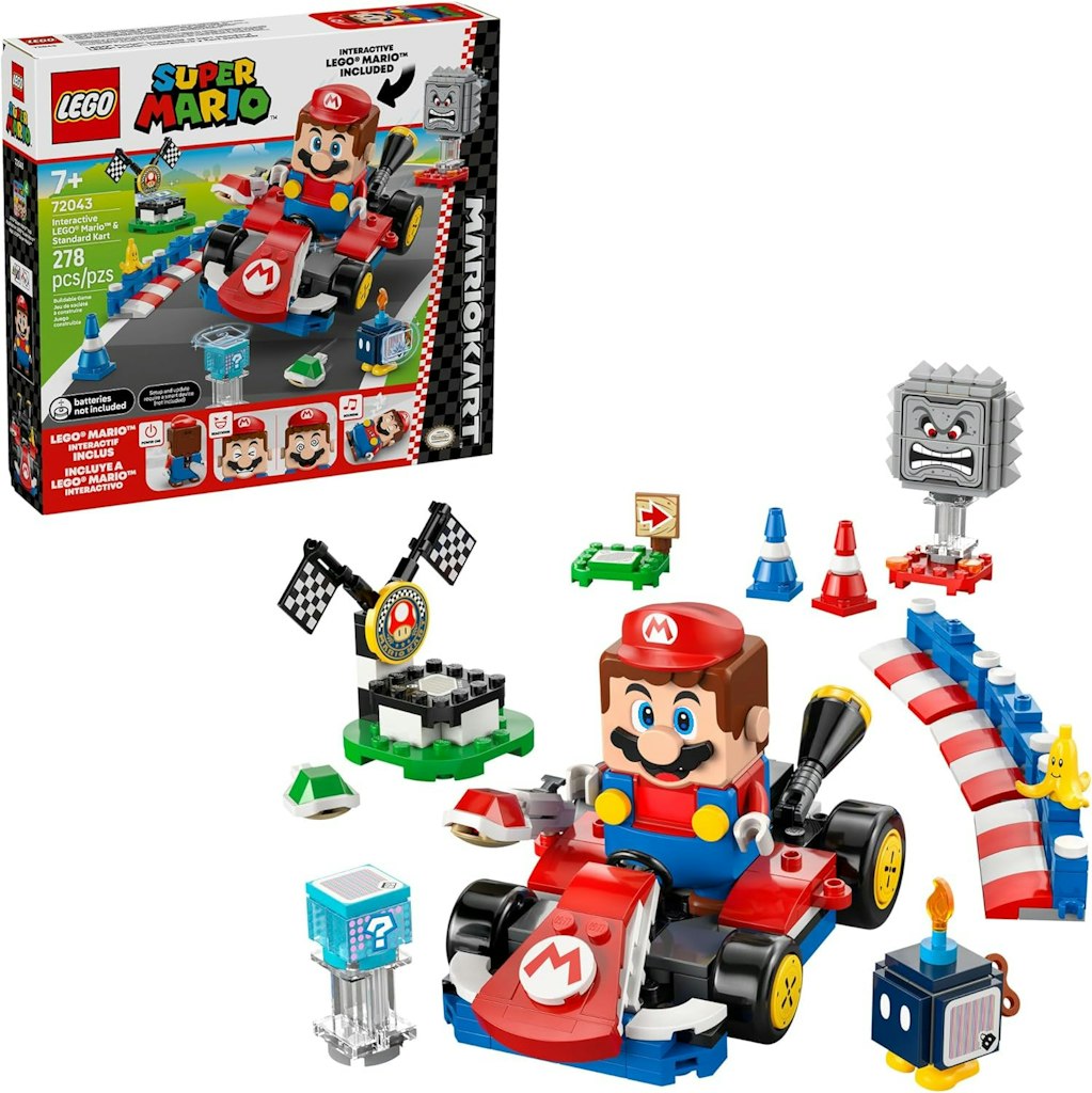 LEGO Super Mario: Mario Kart Interactive Mario & Standard Kart: $42