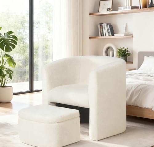 Malol Mid-Century Velvet Accent Chair with Storage Ottoman: $290.08 Malol Mid-Century Velvet Accent Chair with Storage Ottoman: $290.08