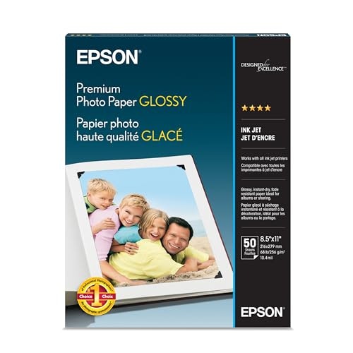 Epson 8.5x11 Premium Glossy Photo Paper 50-Sheet Pack: $11.93 Epson 8.5x11 Premium Glossy Photo Paper 50-Sheet Pack: $11.93