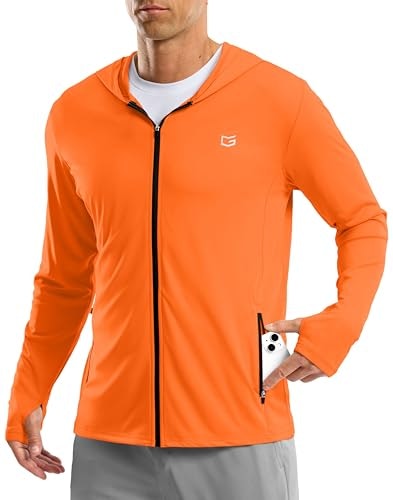 Men's UPF 50+ Zip-Up Sun Hoodie Jacket: $24.63