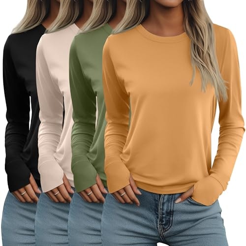 Neer Women's Long Sleeve Thumb Hole Shirt 4-Pack: $36.54 Neer Women's Long Sleeve Thumb Hole Shirt 4-Pack: $36.54