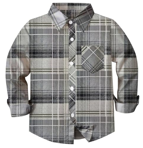 Cromoncent Boys Long Sleeve Flannel Plaid Shirt: $14.39 Cromoncent Boys Long Sleeve Flannel Plaid Shirt: $14.39