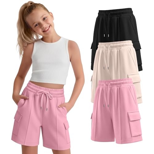 YooAurvox Girls Bermuda Cargo Shorts 3-Pack: $32.29