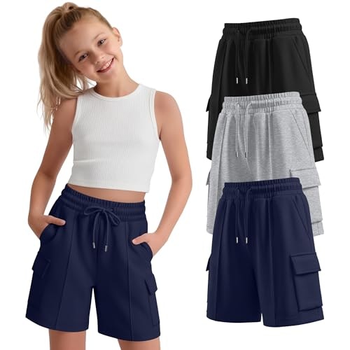 YooAurvox Girls Bermuda Cargo Shorts 3-Pack: $32.29