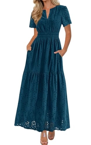 Prettygarden Women's V-Neck Cotton A-Line Maxi Dress: $45.98 Prettygarden Women's V-Neck Cotton A-Line Maxi Dress: $45.98