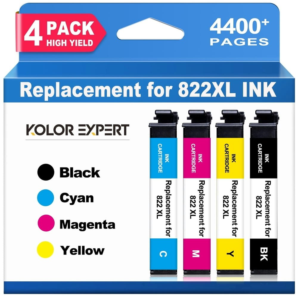 822XL Ink Cartridge 4-Pack: $22.89