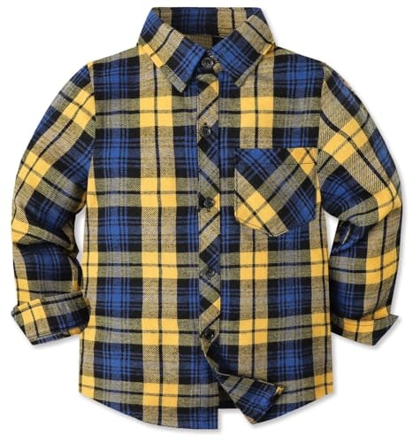 Cromoncent Boys Long Sleeve Flannel Plaid Button Down Shirt: $14.39 Cromoncent Boys Long Sleeve Flannel Plaid Button Down Shirt: $14.39