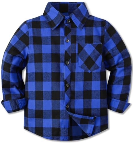 Cromoncent Boys Long Sleeve Flannel Plaid Shirt: $15.97 Cromoncent Boys Long Sleeve Flannel Plaid Shirt: $15.97