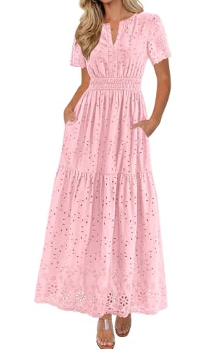 Prettygarden Women's V-Neck Lace A-Line Maxi Dress: $45.97 Prettygarden Women's V-Neck Lace A-Line Maxi Dress: $45.97