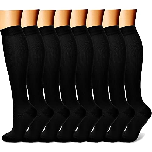 Charmking 15-20 mmHg Copper Compression Socks 8-Pack: $14.99