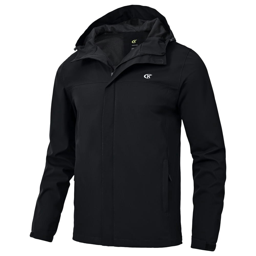 Tyhengta Men's Waterproof Hooded Rain Jacket: $33.29