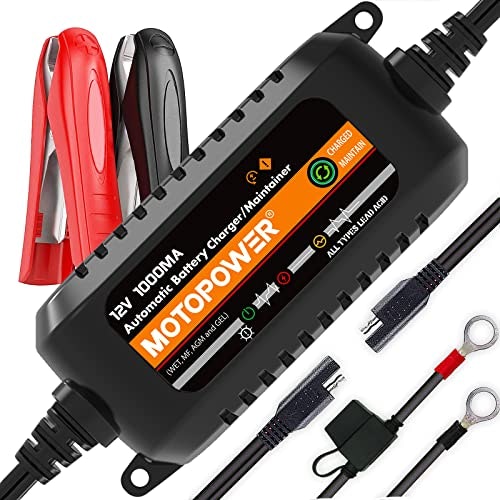 Motopower MP00205B 12V 1,000mA Automatic Battery Charger and Maintainer: $14.16 Motopower MP00205B 12V 1,000mA Automatic Battery Charger and Maintainer: $14.16