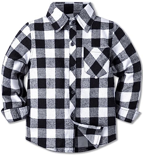 Cromoncent Boys Long Sleeve Flannel Plaid Shirt: $13.59 Cromoncent Boys Long Sleeve Flannel Plaid Shirt: $13.59