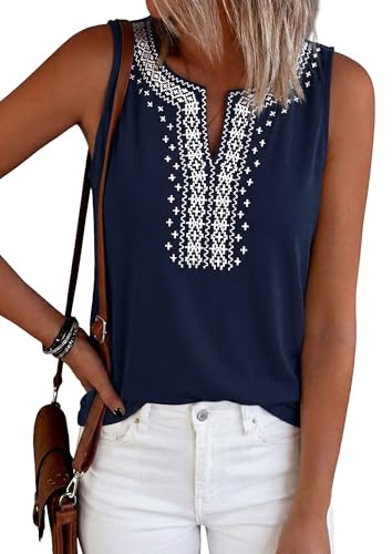 Prettygarden Women's Embroidered Sleeveless Tank Top: $19.99 Prettygarden Women's Embroidered Sleeveless Tank Top: $19.99