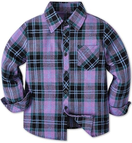 Cromoncent Boys Long Sleeve Flannel Plaid Shirt: $14.39 Cromoncent Boys Long Sleeve Flannel Plaid Shirt: $14.39
