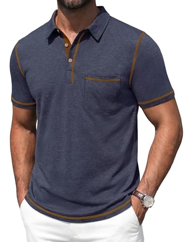 Asyjumpd Men's Short Sleeve Polo Shirt: $14.23
