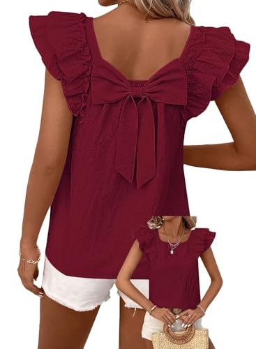Falechay Women's Bow Tie V-Neck T-Shirt: $24.63 Falechay Women's Bow Tie V-Neck T-Shirt: $24.63