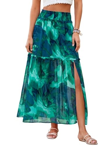BerryGo Women's Boho Floral Chiffon Maxi Skirt: $21.24 BerryGo Women's Boho Floral Chiffon Maxi Skirt: $21.24