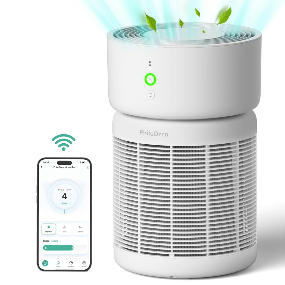PhiloDeco 3,500 sq. ft. HEPA Smart Air Purifier: $42.99 PhiloDeco 3,500 sq. ft. HEPA Smart Air Purifier: $42.99