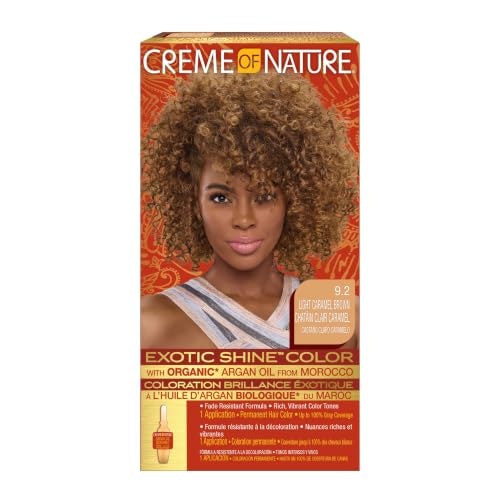Creme of Nature Exotic Shine Hair Color 9.2 Light Caramel Brown: $8.49 Creme of Nature Exotic Shine Hair Color 9.2 Light Caramel Brown: $8.49
