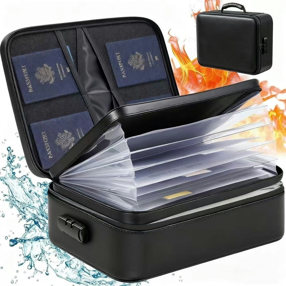 Anunu Fireproof and Water-Resistant Document Bag with Lock: $24.83 Anunu Fireproof and Water-Resistant Document Bag with Lock: $24.83