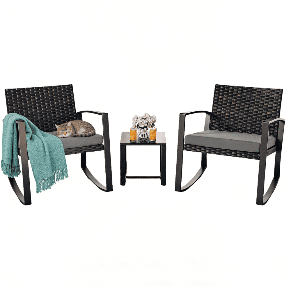 Lofka 3-Piece Outdoor Rocking Chair and Table Furniture Set: $66.79 Lofka 3-Piece Outdoor Rocking Chair and Table Furniture Set: $66.79