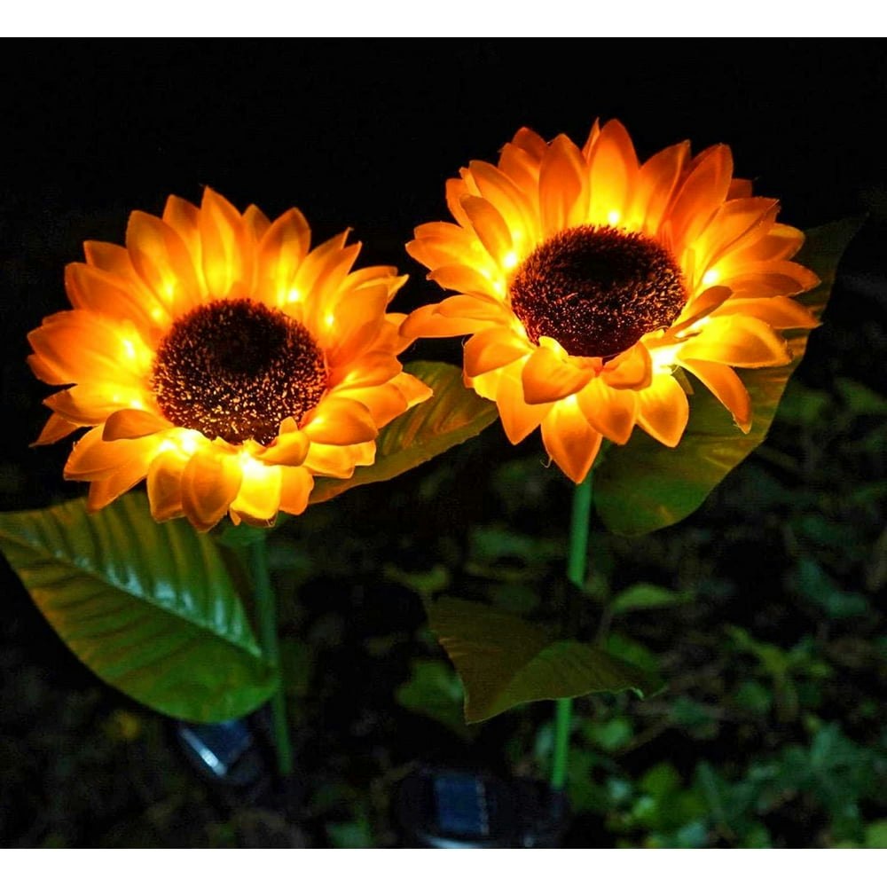 Qishi Solar Sunflower Garden Lights 2-Pack: $12.89 Qishi Solar Sunflower Garden Lights 2-Pack: $12.89