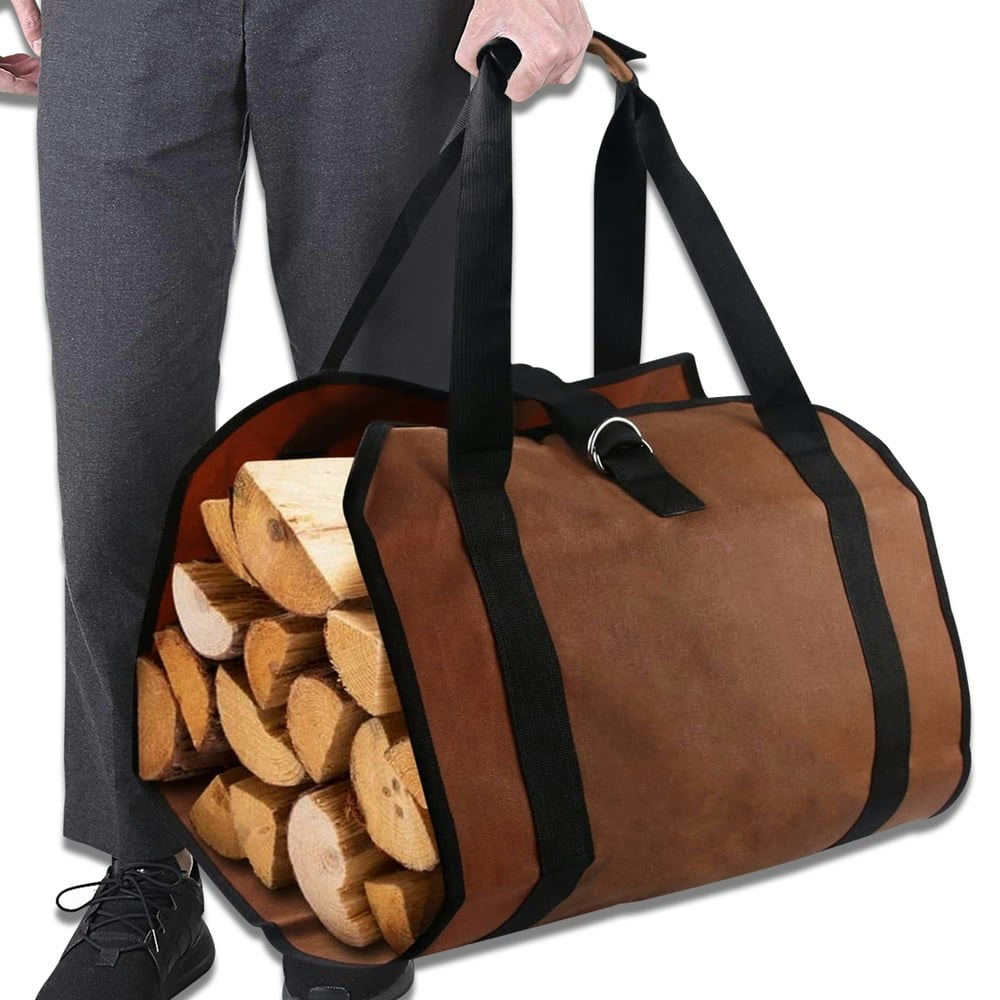 Waxed Canvas Firewood Carrier: $10.95