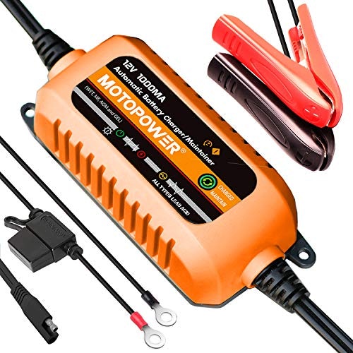 Motopower 12V 1,000mA Automatic Battery Charger and Maintainer: $14.23