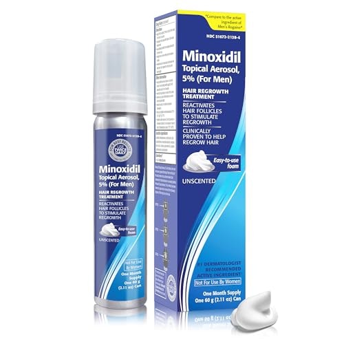 Minoxidil 5% Topical Aerosol Hair Regrowth Foam 2.11-oz. 1-Month Supply: $11.04 Minoxidil 5% Topical Aerosol Hair Regrowth Foam 2.11-oz. 1-Month Supply: $11.04