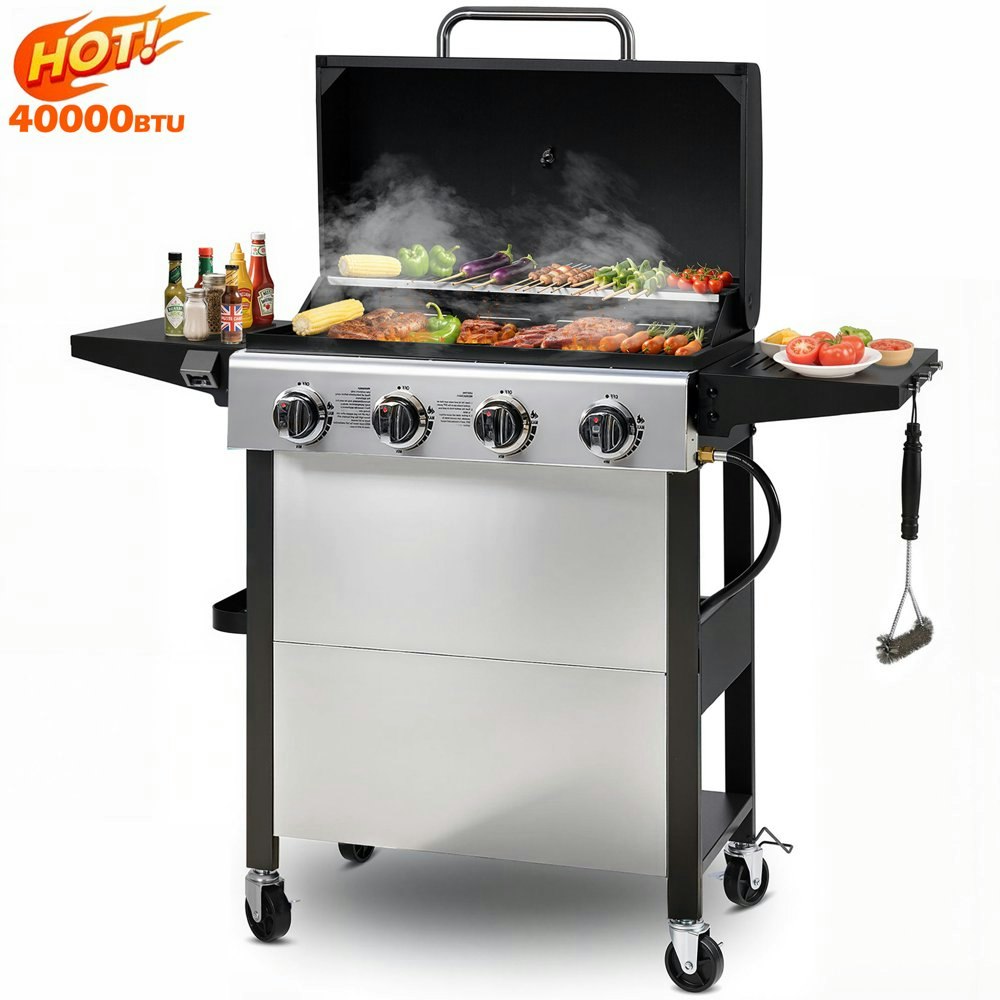 Seizeen 40,000 BTU 4-Burner Propane Gas Grill: $159.99 Seizeen 40,000 BTU 4-Burner Propane Gas Grill: $159.99