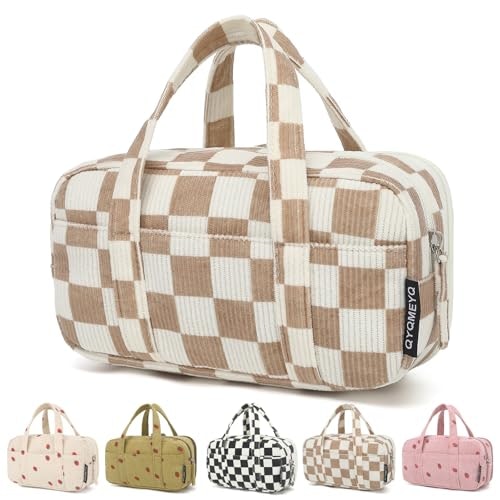 Qymeyq Large 5-Compartment Corduroy Pencil Pouch: $7.99