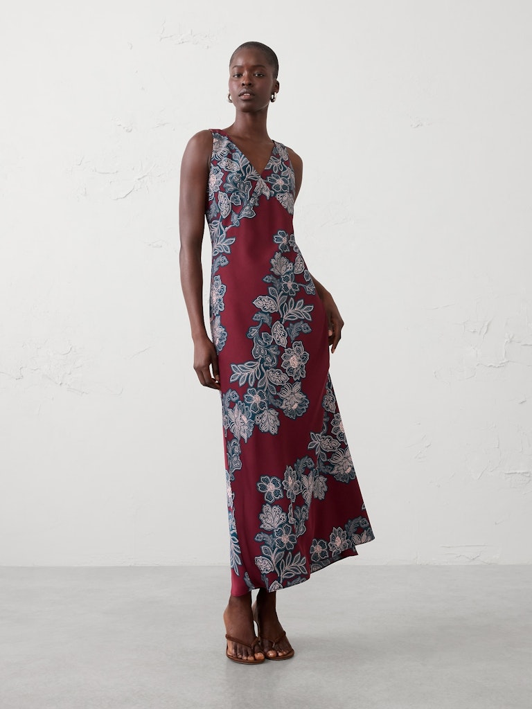 Bias-Side Slit Maxi Dress: $75 Bias-Side Slit Maxi Dress: $75