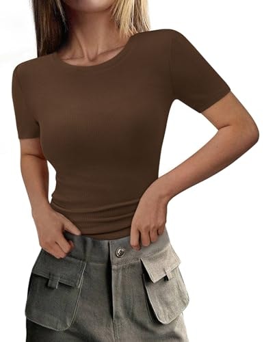Prettygarden Women's Short Sleeve Slim Fit Basic Shirt: $8.99 Prettygarden Women's Short Sleeve Slim Fit Basic Shirt: $8.99