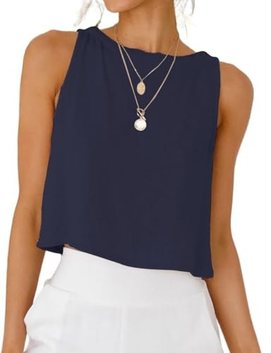 Idealsanxun Women's Linen Crop Tank Top: $14.98 Idealsanxun Women's Linen Crop Tank Top: $14.98