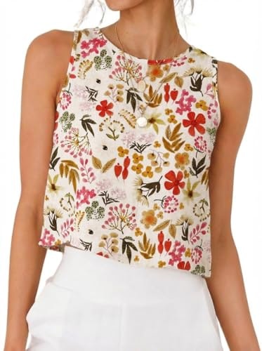 Idealsanxun Floral Sleeveless Tank Top: $14.98 Idealsanxun Floral Sleeveless Tank Top: $14.98