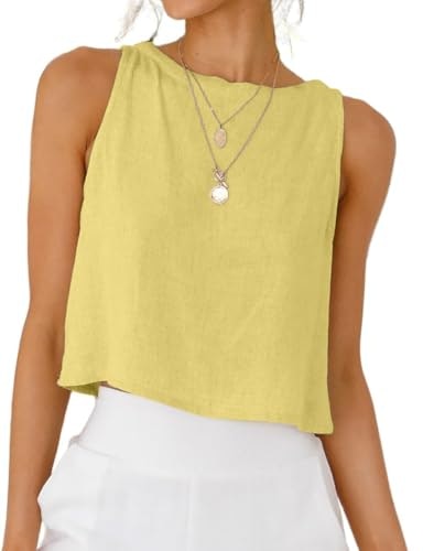 Idealsanxun Women's Linen Tank Top: $14.98 Idealsanxun Women's Linen Tank Top: $14.98
