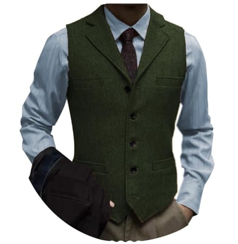 Tuikayoo Men's Herringbone Wool Tweed Vest: $19.76 Tuikayoo Men's Herringbone Wool Tweed Vest: $19.76