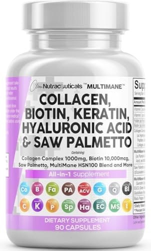 Clean Nutraceuticals Collagen, Biotin, and Keratin Hair, Skin, & Nails Supplement 90-Count Bottle: $21.51 Clean Nutraceuticals Collagen, Biotin, and Keratin Hair, Skin, & Nails Supplement 90-Count Bottle: $21.51