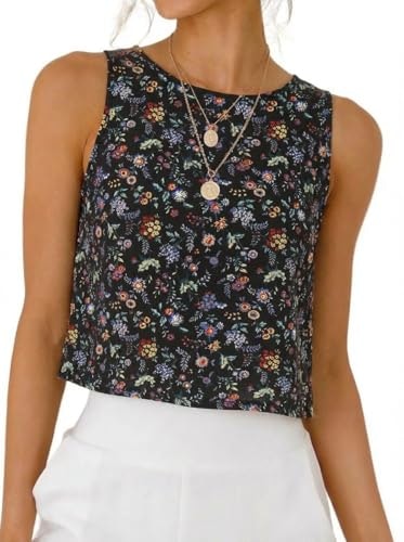 Idealsanxun Women's Floral Sleeveless Tank Top: $14.98 Idealsanxun Women's Floral Sleeveless Tank Top: $14.98